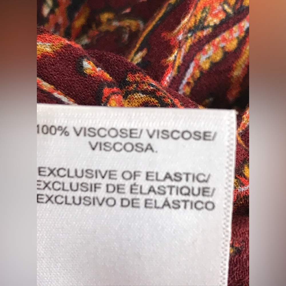 NWT! Lucky Brand Paisley V Neck Peasant Blouse Long Sleeve Boho Size: S - Picture 10 of 13